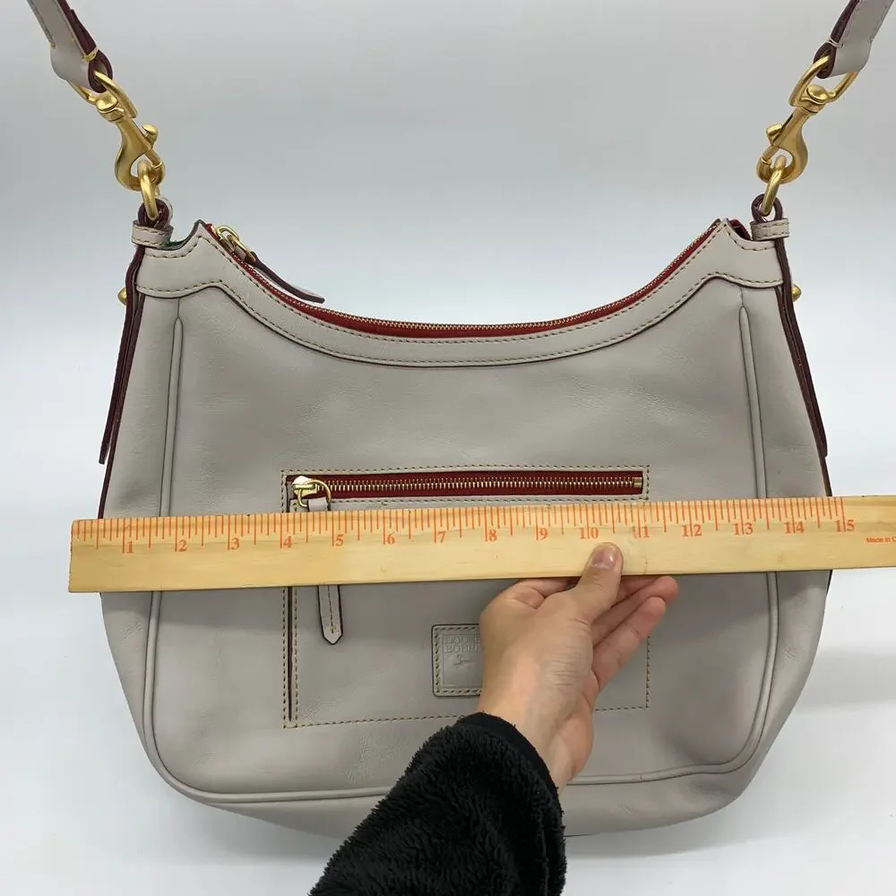 Dooney & Bourke Crossbody Florentine Leather Purse Ecru Large Bags - Picture 5 of 16